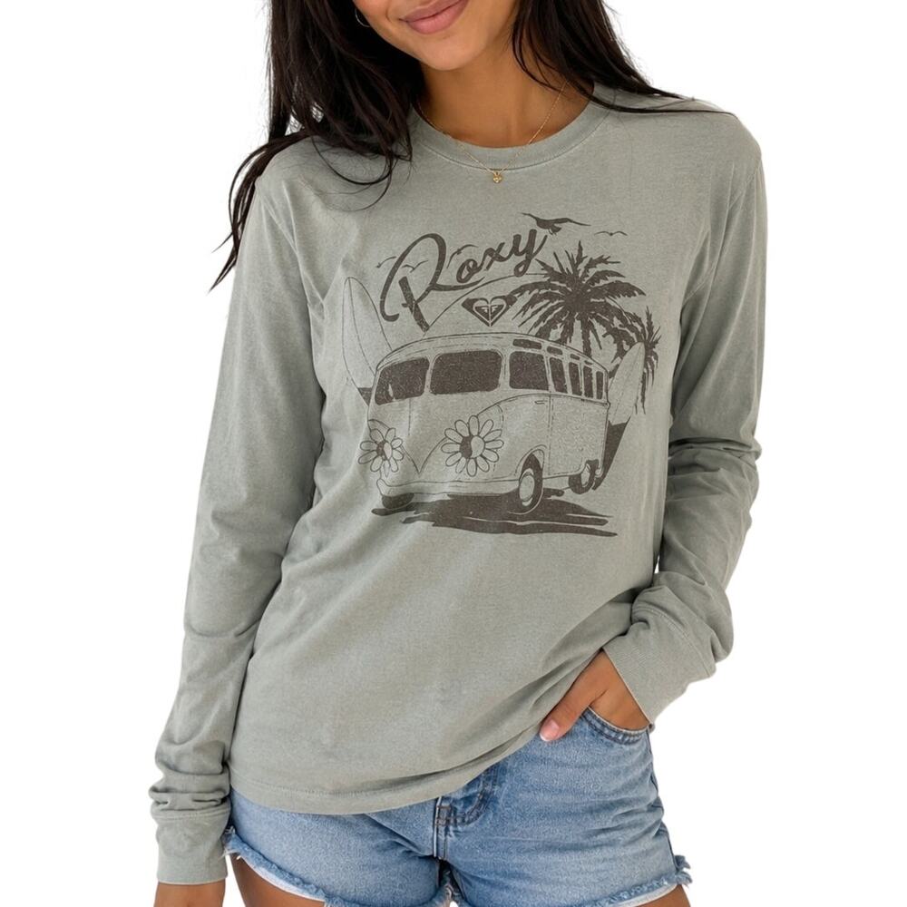 Roxy Volkswagen Waikiki Surf Graphic Long Sleeve Tee Small